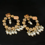 Load image into Gallery viewer, Floral Elegance Pearl Earrings
