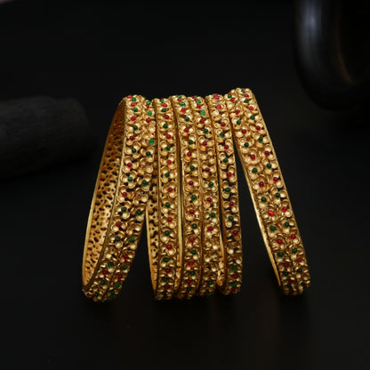 Antique Gold Plated Bangles