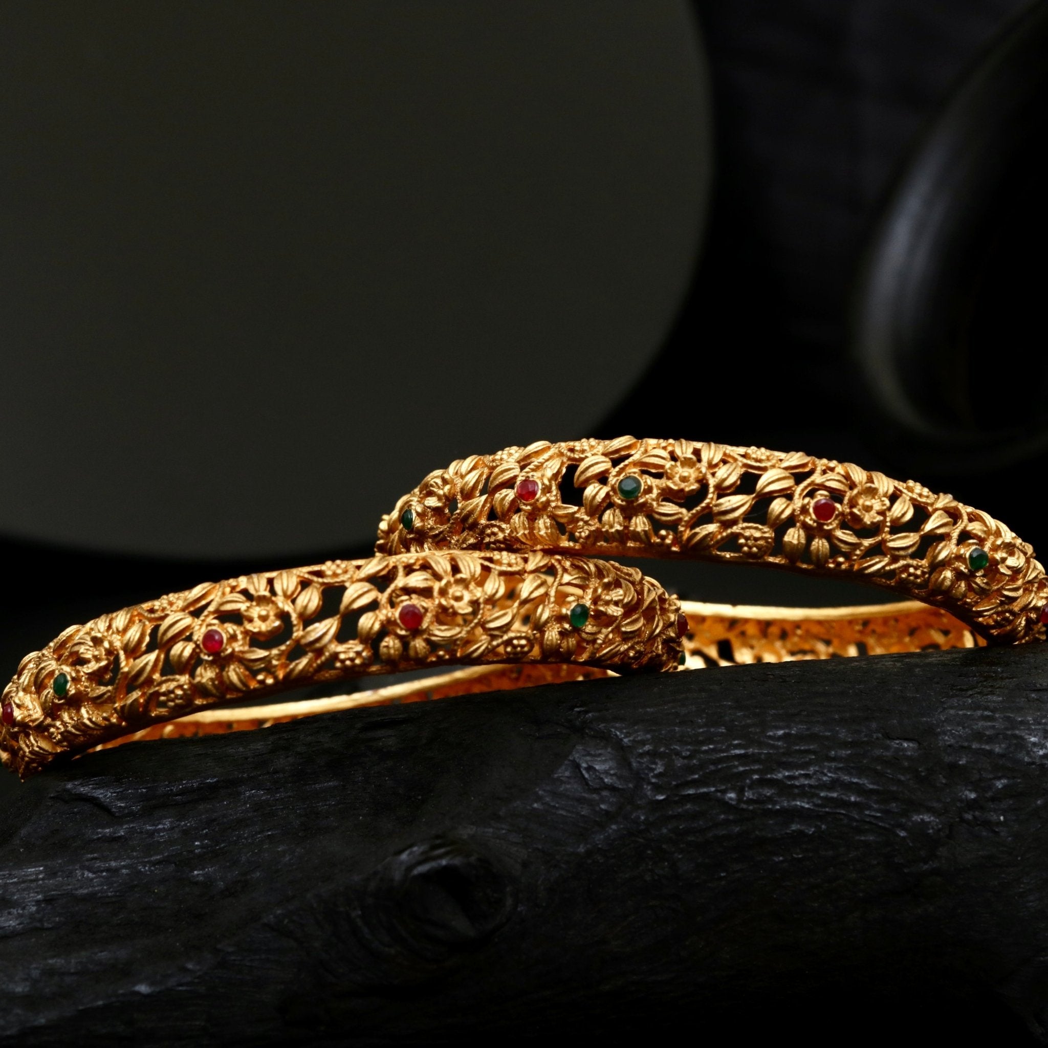 Rajwari Gold Plated Bangles – Riwaaj