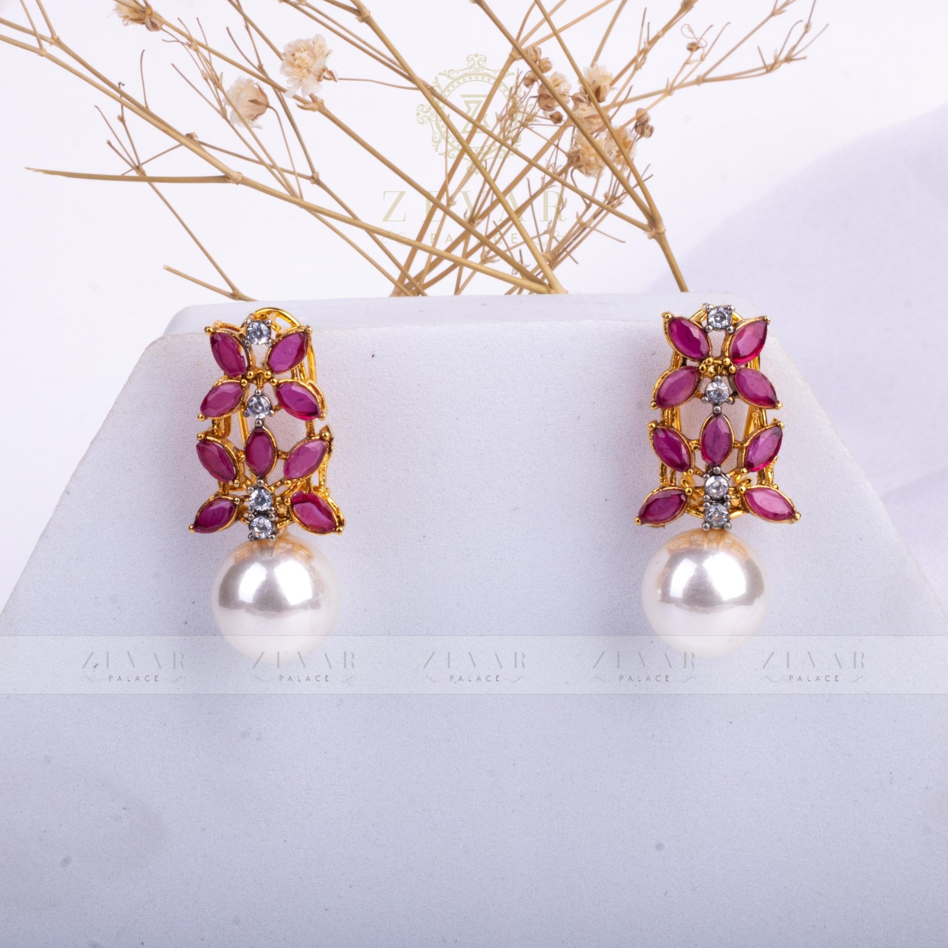 Pearl Flare Studs - Riwaaj