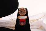 Load image into Gallery viewer, Ruby Elegance Kundan Set
