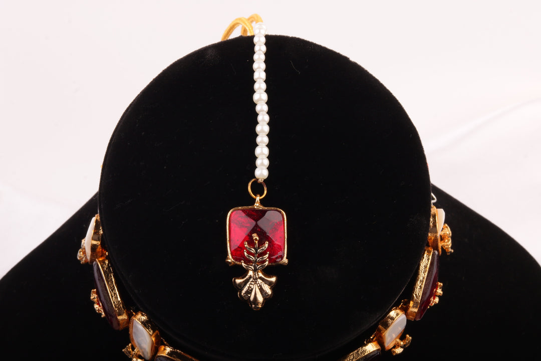 Ruby Elegance Kundan Set