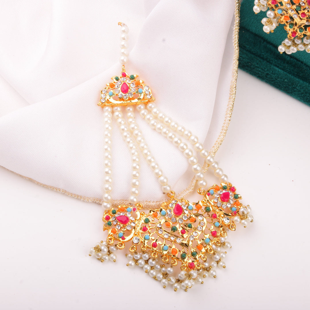 Traditional Royal Pearl Kundan Set