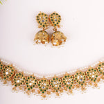 Load image into Gallery viewer, Emerald Glint Kundan Choker Set
