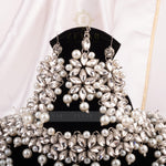 Load image into Gallery viewer, Imperial Bridal Kundun Pearl Set Silver
