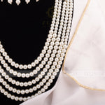 Load image into Gallery viewer, Imperial Bridal Kundun Pearl Set Silver
