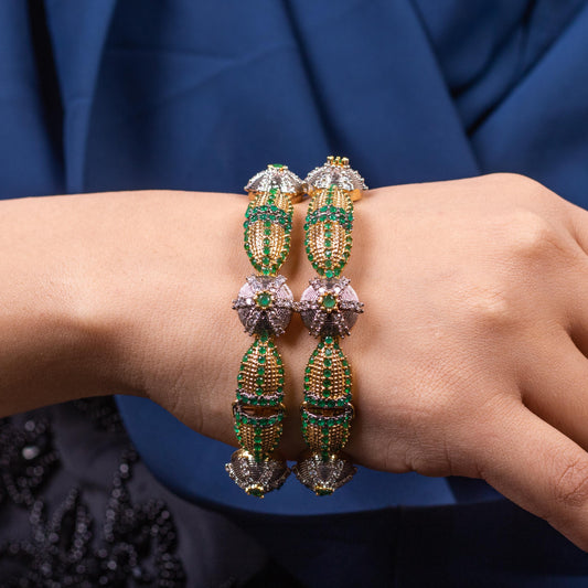 Aurora Glow Bangle Green
