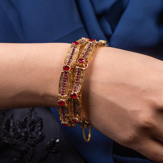 Stone Bangle Red