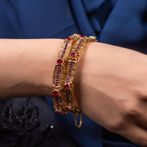 Stone Bangle Red