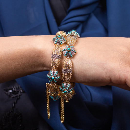 Aurora Glow Bangle Ferozi