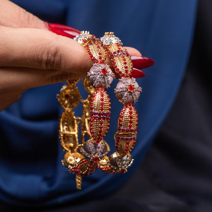 Aurora Glow Bangle Red