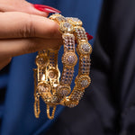 Load image into Gallery viewer, Stone Circle Bangle Champagne
