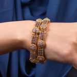 Load image into Gallery viewer, Stone Circle Bangle Champagne
