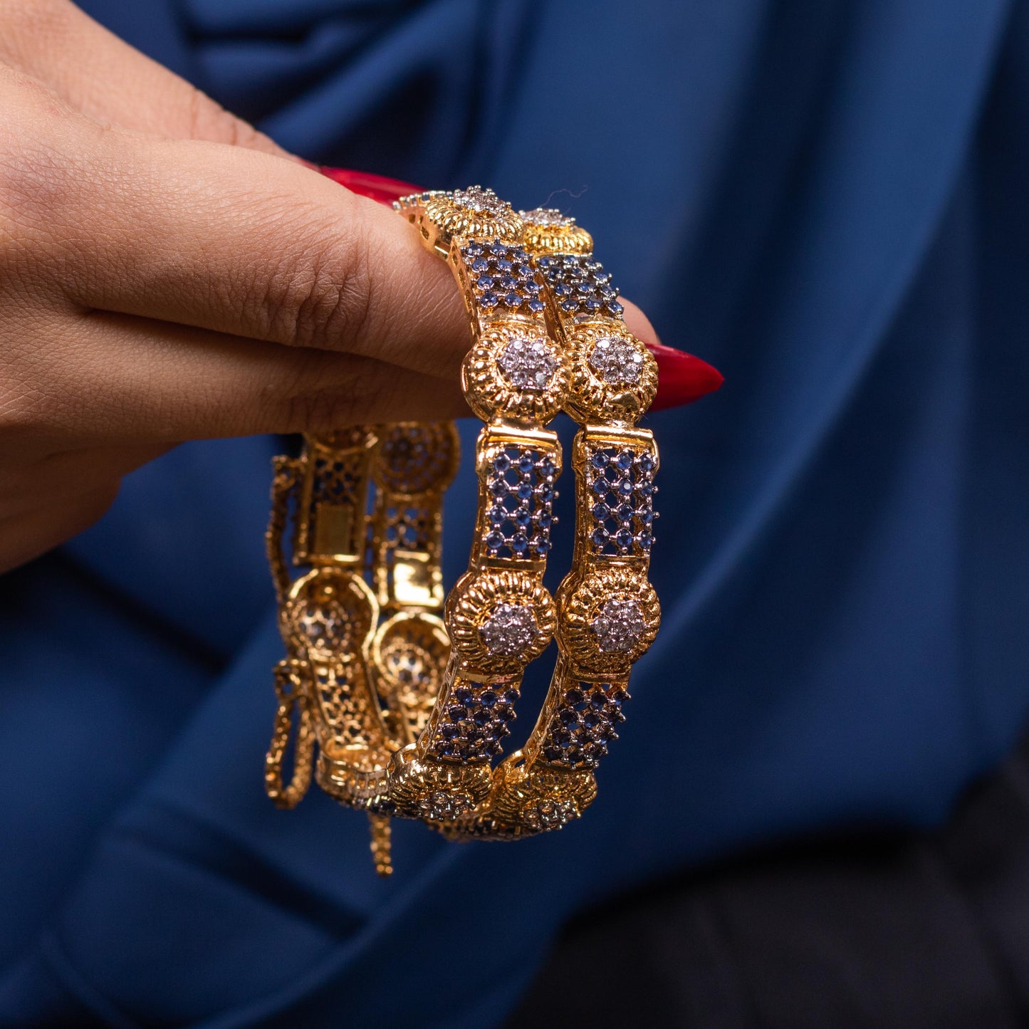 Stone Circle Bangle Blue