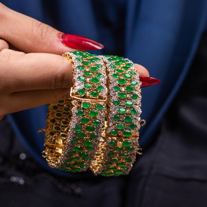 Zareen Heritage Bangles - Green