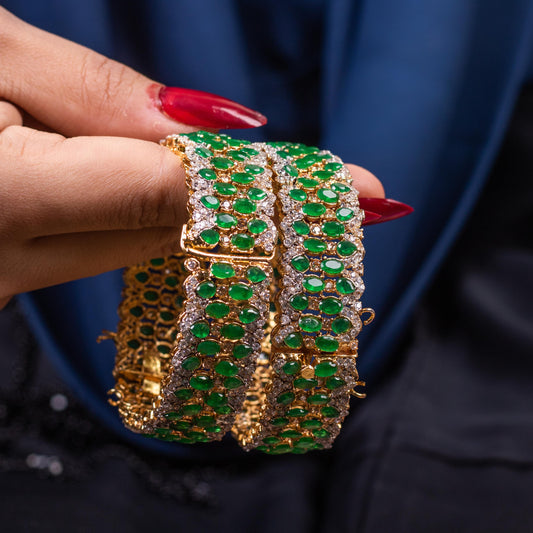 Zareen Heritage Bangles - Green