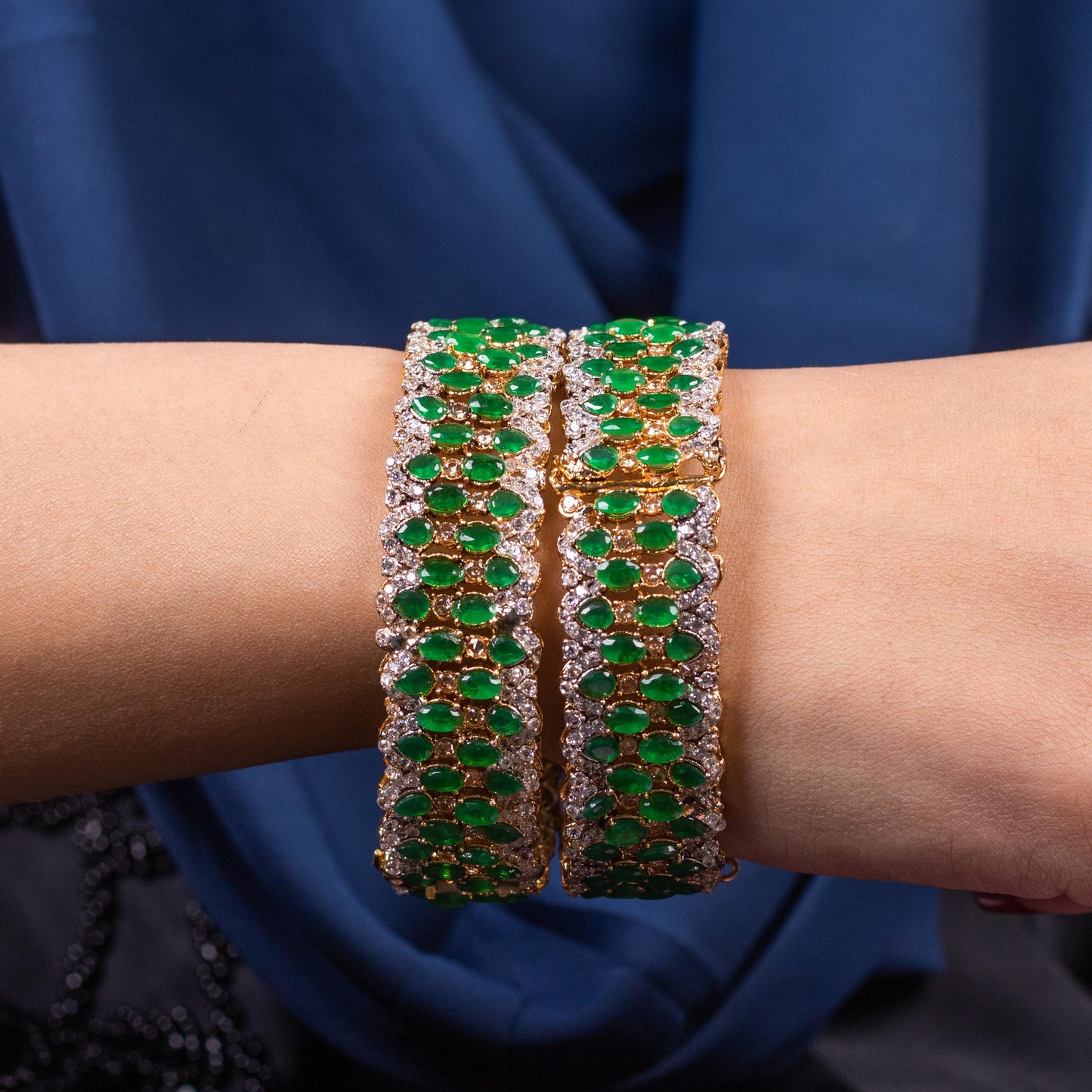 Zareen Heritage Bangles - Green
