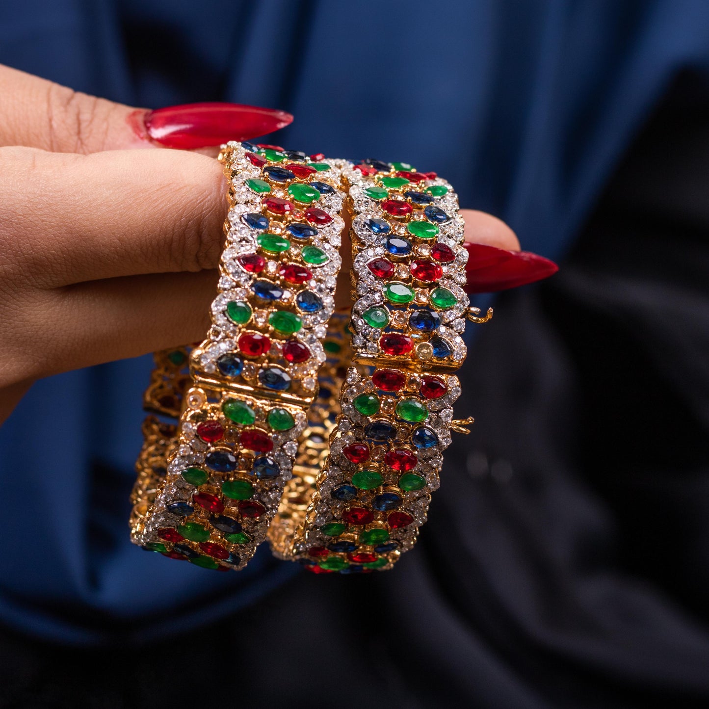 Zareen Heritage Bangles-Multicolor