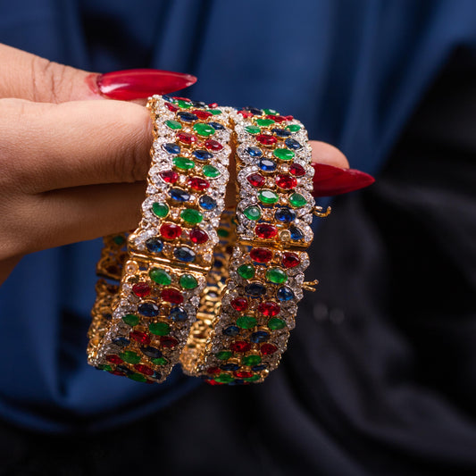 Zareen Heritage Bangles-Multicolor