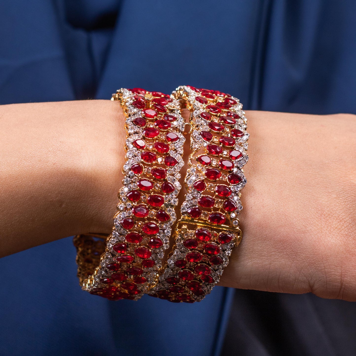 Zareen Heritage Bangles - Ruby