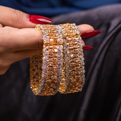 Zareen Heritage Bangles-Champagne