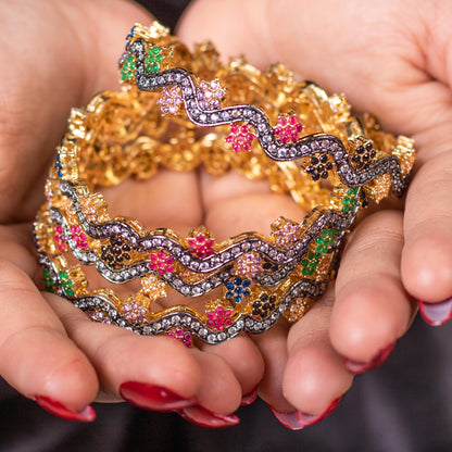 Satrangi 22K Gold Polish Bangles