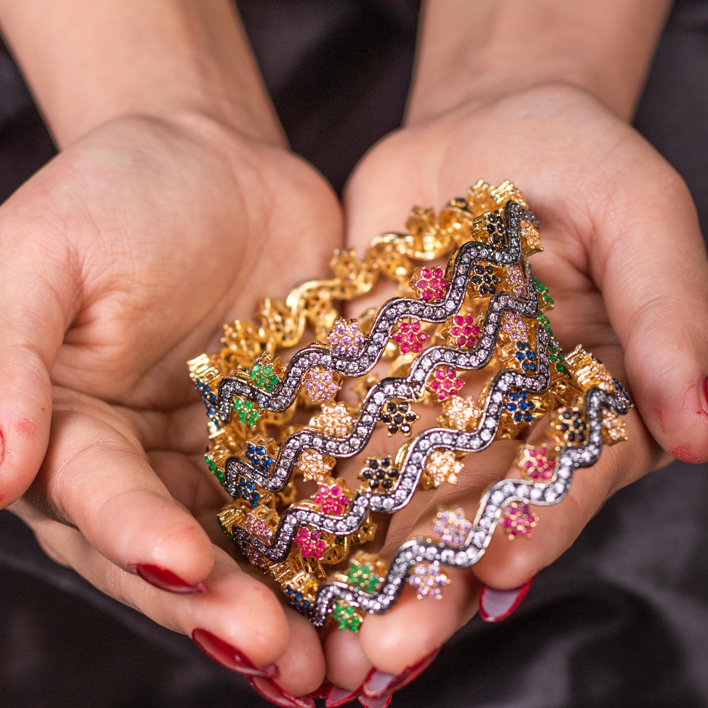 Satrangi 22K Gold Polish Bangles