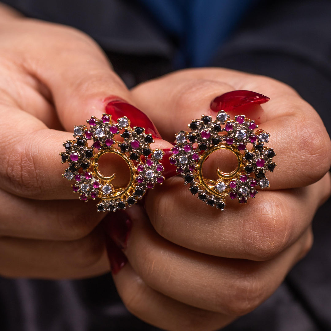 Vibrant Swirl Studs