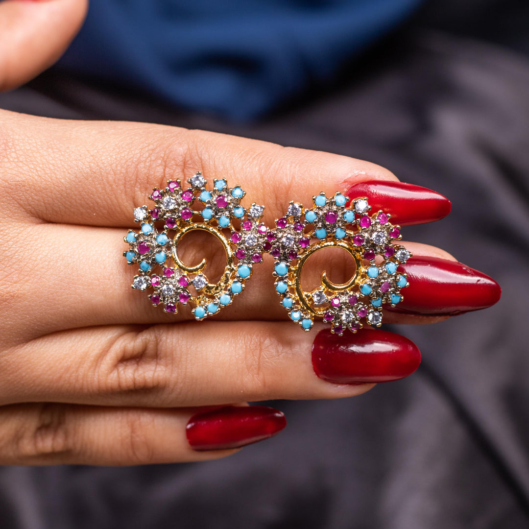 Vibrant Swirl Studs