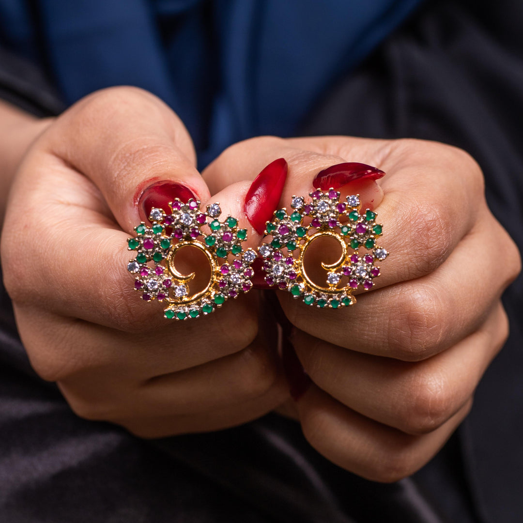 Vibrant Swirl Studs