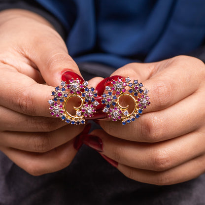 Vibrant Swirl Studs