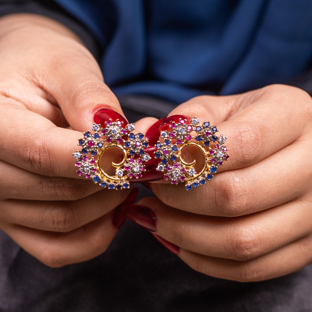 Vibrant Swirl Studs