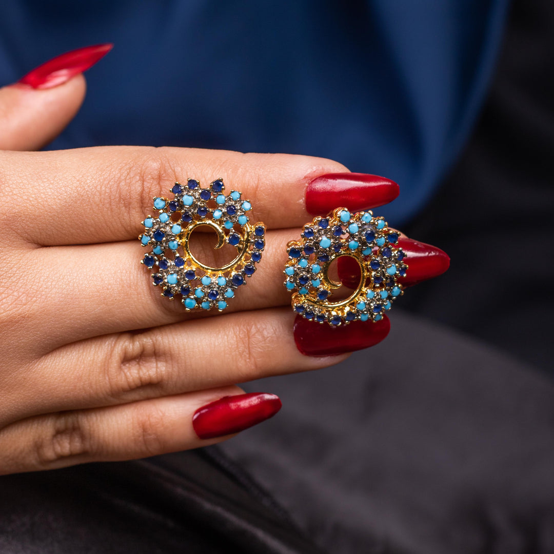 Vibrant Swirl Studs