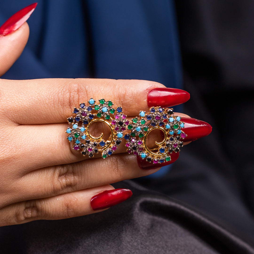 Vibrant Swirl Studs