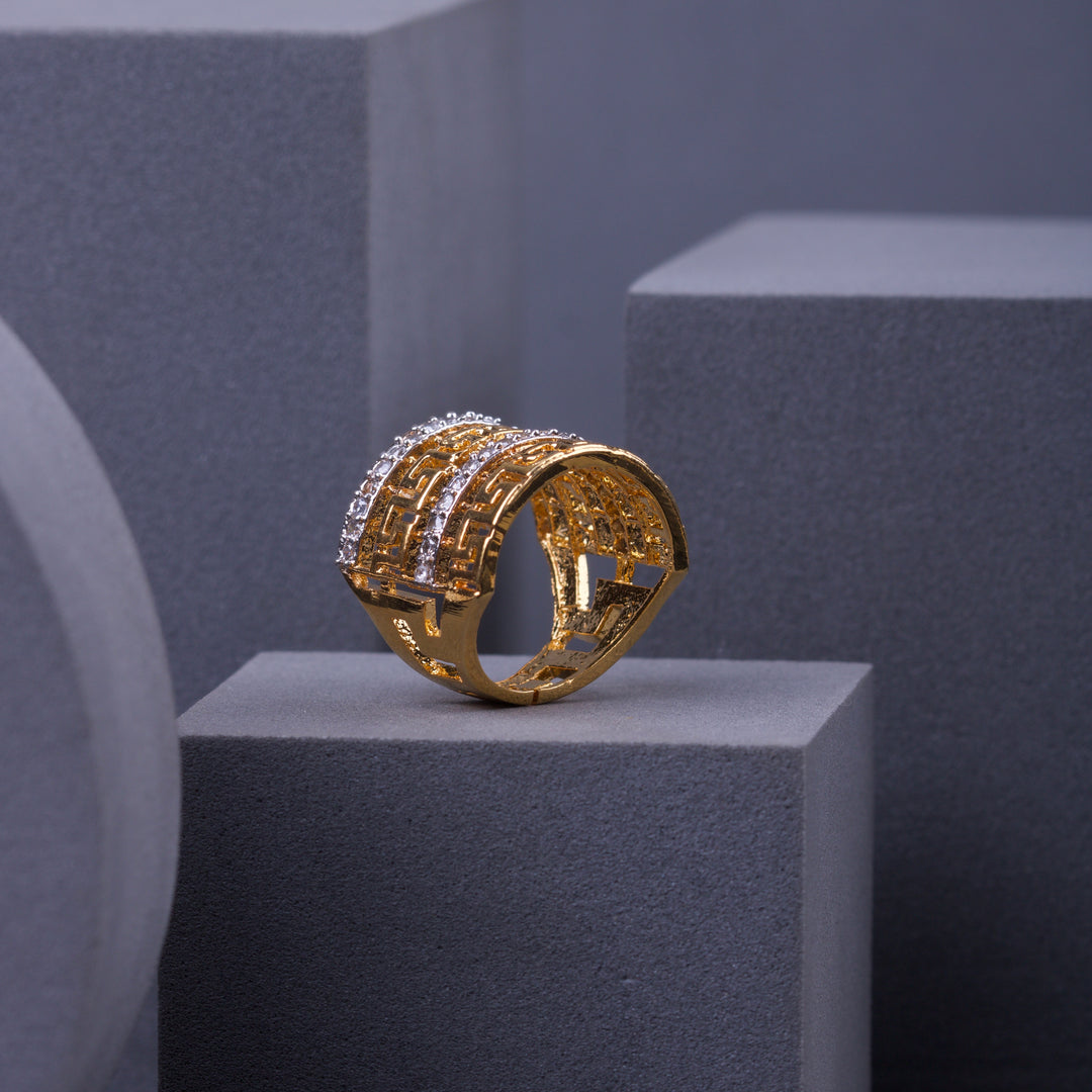 Zircon Grid Ring