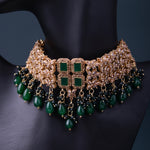 Load image into Gallery viewer, Mehr Emerald Choker Set
