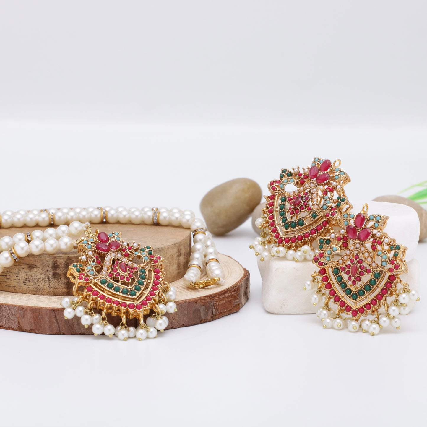 Twisted Naurattan Mala Set