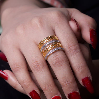 Zircon Grid Ring