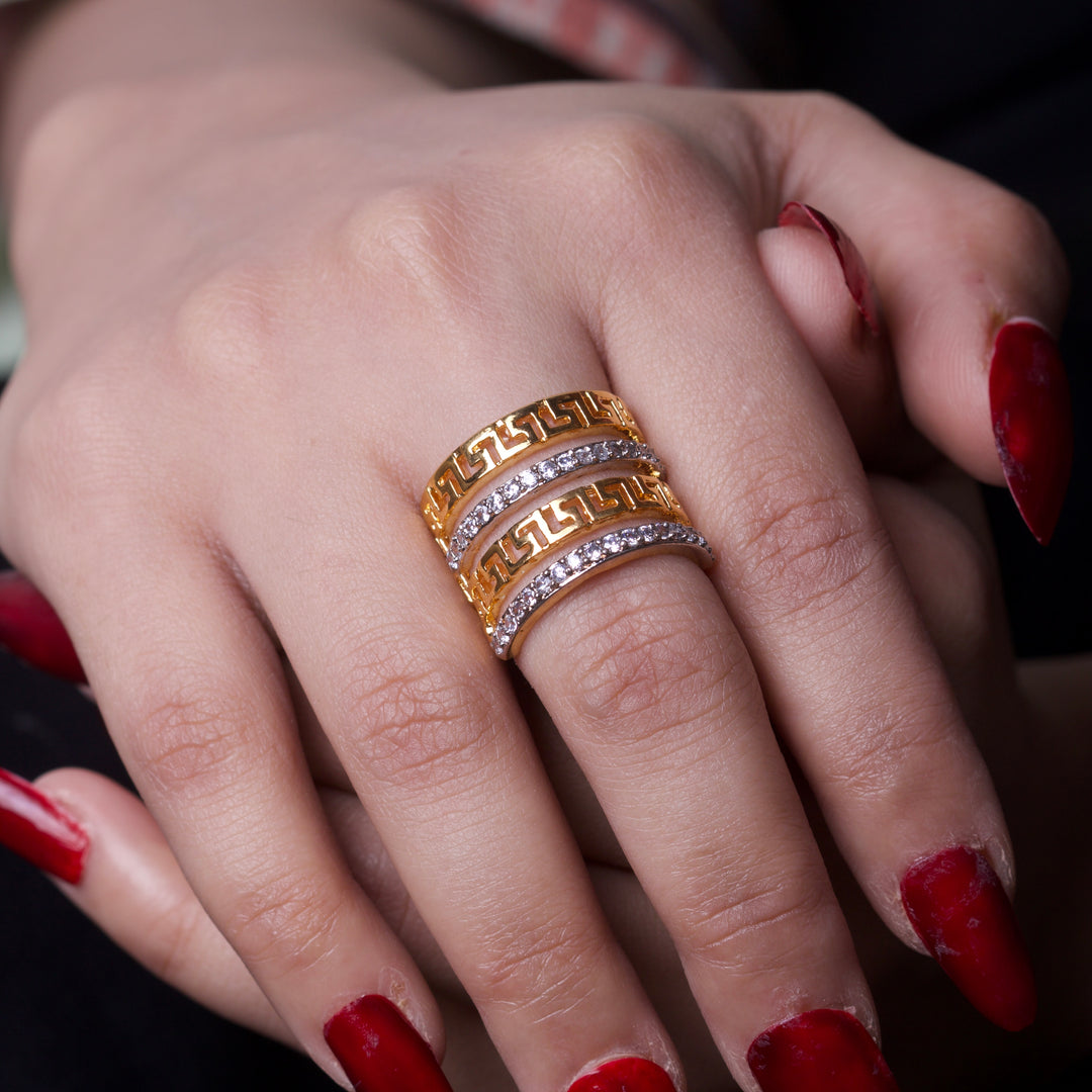 Zircon Grid Ring