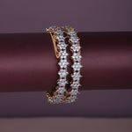 Load image into Gallery viewer, Premium Zirconia Flower Bangle
