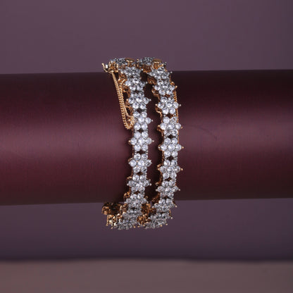Premium Zirconia Flower Bangle