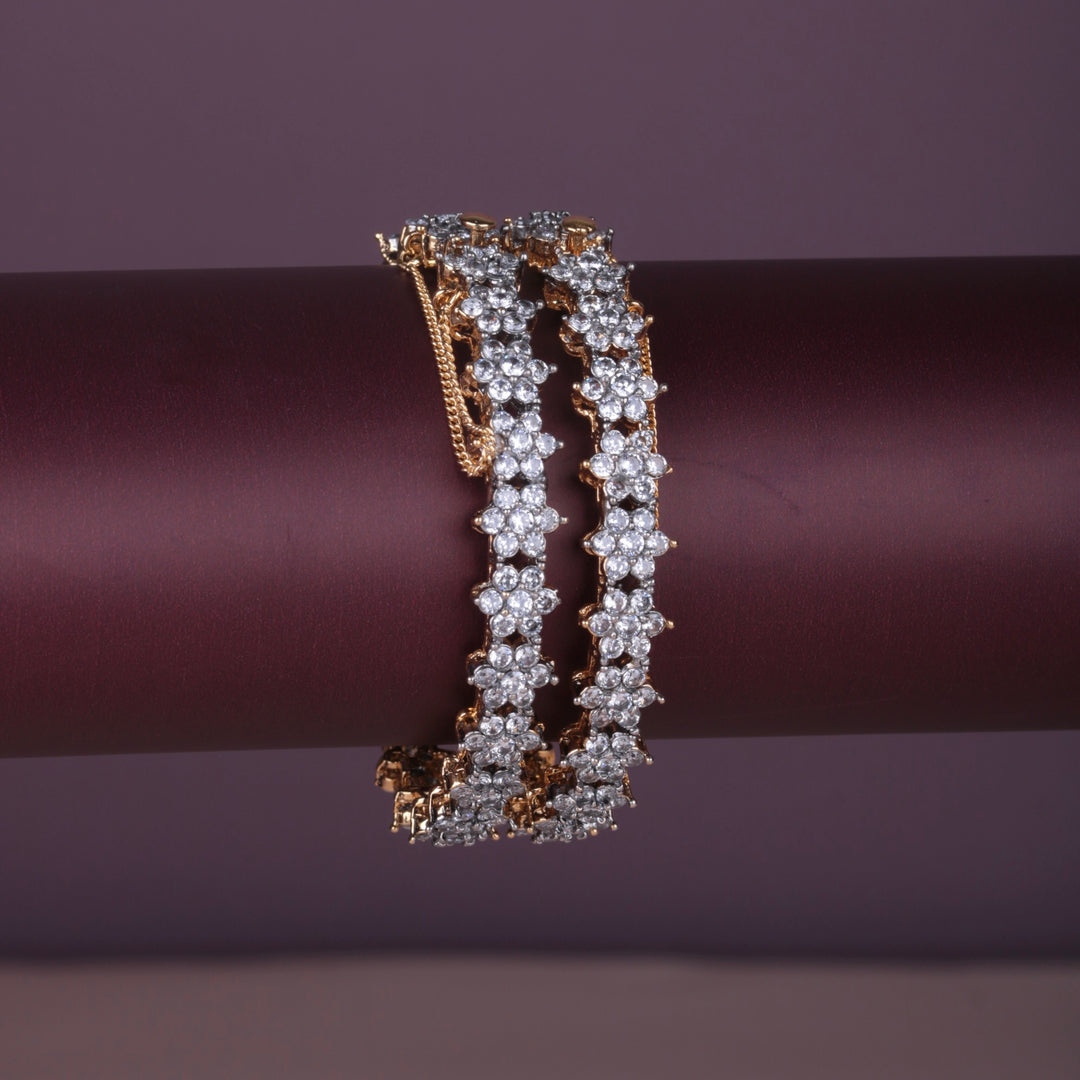 Premium Zirconia Flower Bangle