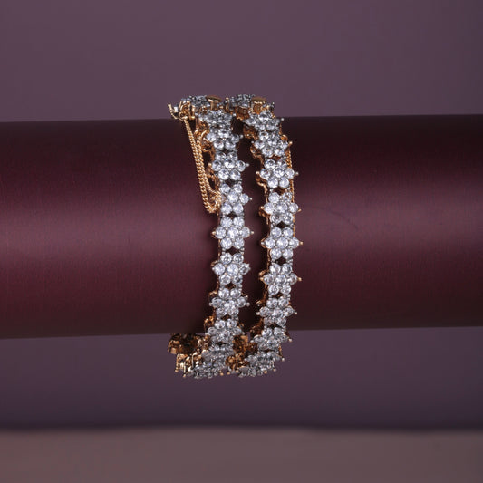 Premium Zirconia Flower Bangle