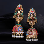 Load image into Gallery viewer, Navrattan Elegant Jhumke
