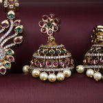 Load image into Gallery viewer, Peacock Grace Pendant Necklace Set
