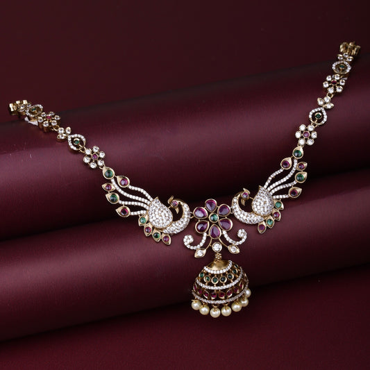 Peacock Grace Pendant Necklace Set