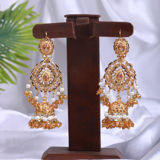 Heirloom Kundan Chandbalis