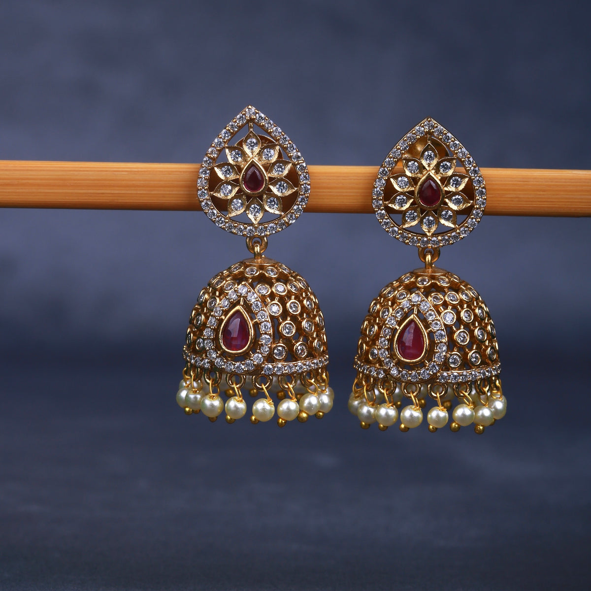 Royal Meenakshi Jhumkas - Riwaaj