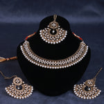 Load image into Gallery viewer, Pearl Elegance Kundan Necklace Set
