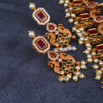 Load image into Gallery viewer, Ruby Bloom Long Necklace Set
